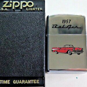 Rare 1996 1957 Chevrolet Belair Polished Chrome Zippo Lighter
